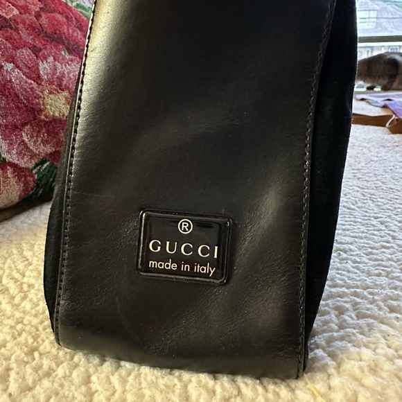 Vintage Gucci suede & leather shoulder bag - Picture 3 of 15